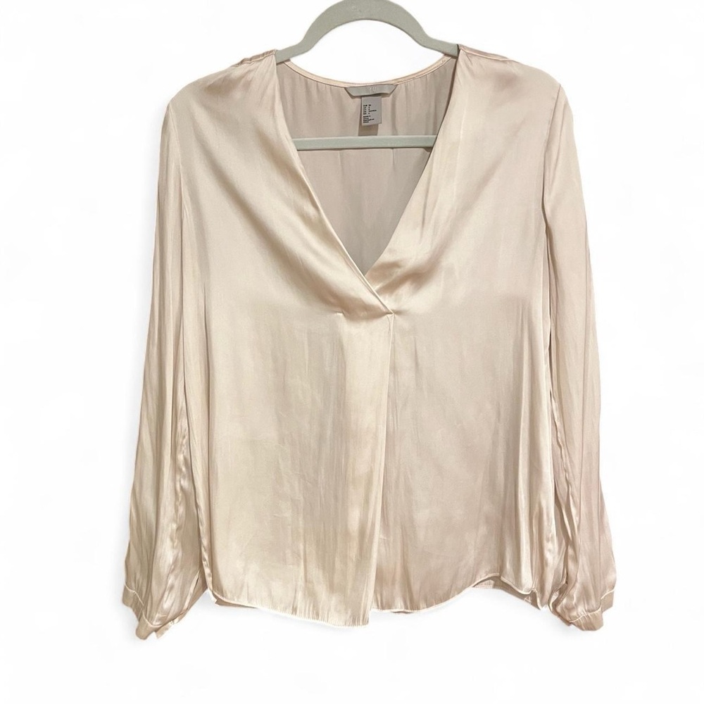 Cream Blouse with Long Sleeves